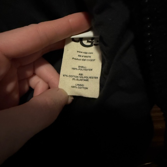 UGG LAKEN SHERPA JACKET WOMEN BLACK Size Small - Picture 10 of 11